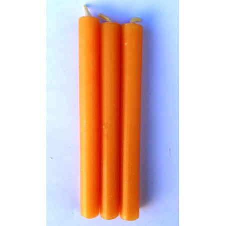 Kerze. Spezielles Esoterisch  11 Cm Orange, 12 Stück.