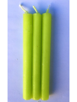 Kerze. Spezielles Esoterisch 11 Cm Hellgrün, 12 Stück.