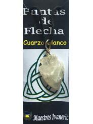 Pfeilspitze Weißer Quarz Mineral Anhänger 3cm
