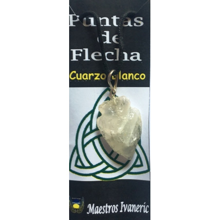 Pfeilspitze Weißer Quarz Mineral Anhänger 3cm