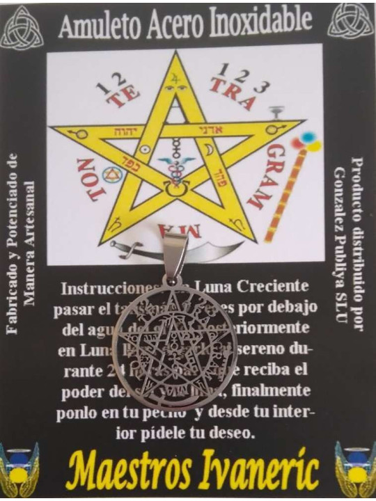 Kaufen 5 Stücke HandgefertigtEdelstahl Talisman, durchbrochene Medaille Tetragrammaton. 2,7 Durchm.