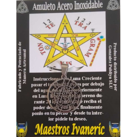 Kaufen 5 Stücke HandgefertigtEdelstahl Talisman, durchbrochene Medaille Tetragrammaton. 2,7 Durchm.