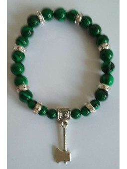 Malachit-Mineral-Armband mit Axt lockt Kunden an