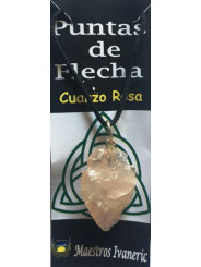Pfeilspitze Rosenquarz Mineral Anhänger 3cm