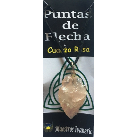 Pfeilspitze Rosenquarz Mineral Anhänger 3cm