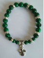 Malachit-Mineral-Armband mit Engel