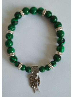 Armband Mineral Malachit Sankt Michael, Verteidigung und Schutz