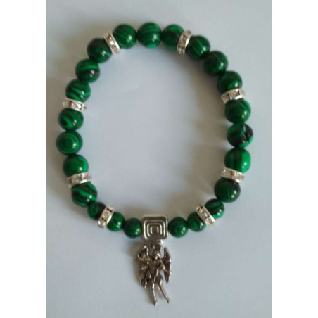 Armband Mineral Malachit Sankt Michael, Verteidigung und Schutz