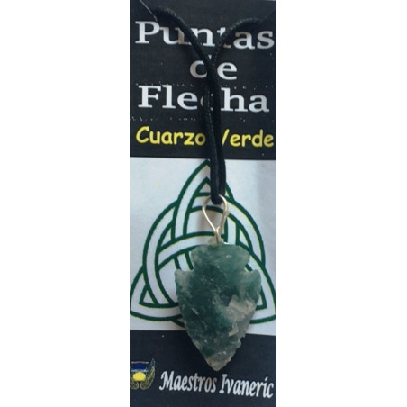 Pfeilspitze Grüner Quarz Mineral  Anhänger 3cm