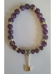 Amethyst-Mineral-Armband mit Axt lockt Kunden an