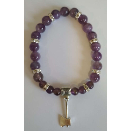 Amethyst-Mineral-Armband mit Axt lockt Kunden an