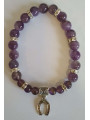 Amethyst-Mineral-Armband mit Glückshufeisen