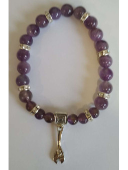 Amethyst-Mineral-Armband mit Schlüssel zum Werk