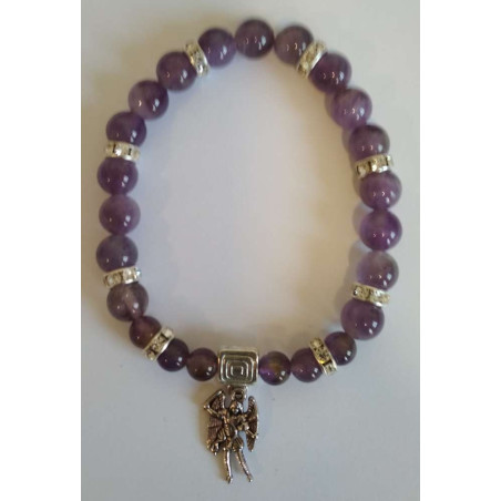 Armband Amethyst Mineral Saint Michael, Verteidigung und Schutz