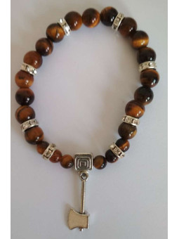 Tigerauge-Mineralienarmband mit Axt lockt Kunden an