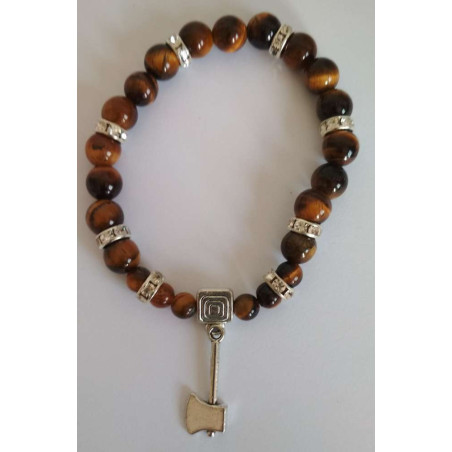 Tigerauge-Mineralienarmband mit Axt lockt Kunden an