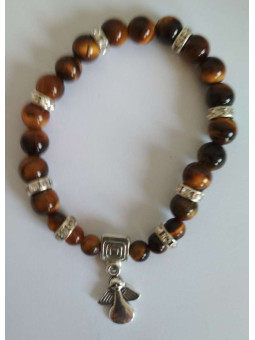 Tigerauge mit Engel-Mineral-Armband