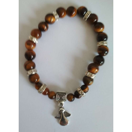 Tigerauge mit Engel-Mineral-Armband