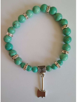 Türkis-Mineral-Armband mit Axt lockt Kunden an