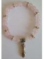 Rosenquarz-Mineral-Armband mit Manschette, Schutz in der Liebe