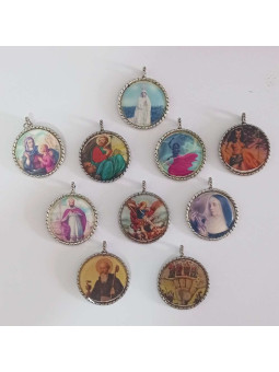 Angebot! 10 Stück Emaillierte Medaillen 25mm Assorted Ohne Kette