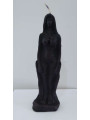 Große schwarze Kerze Frau 20cm