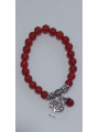 Armband Rotes Achat Mineral mit Lebensbaum
