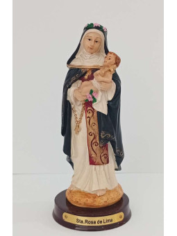 Kunstharzfigur Heilige Rose von LIma, 12cm