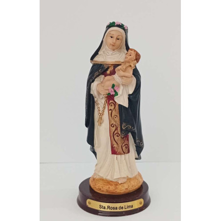 Kunstharzfigur Heilige Rose von LIma, 12cm