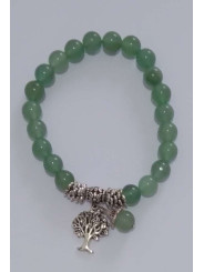Armband Grünes Aventurin Mineral mit Lebensbaum