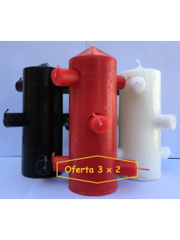 Sonderangebot Kunden.  Rote Kerze mit 7 Dochten 3x2