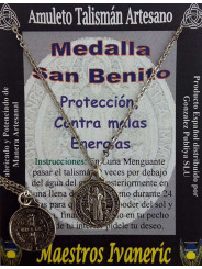 3x2 Talisman Handwerker Medaille des Heiligen Benedikt