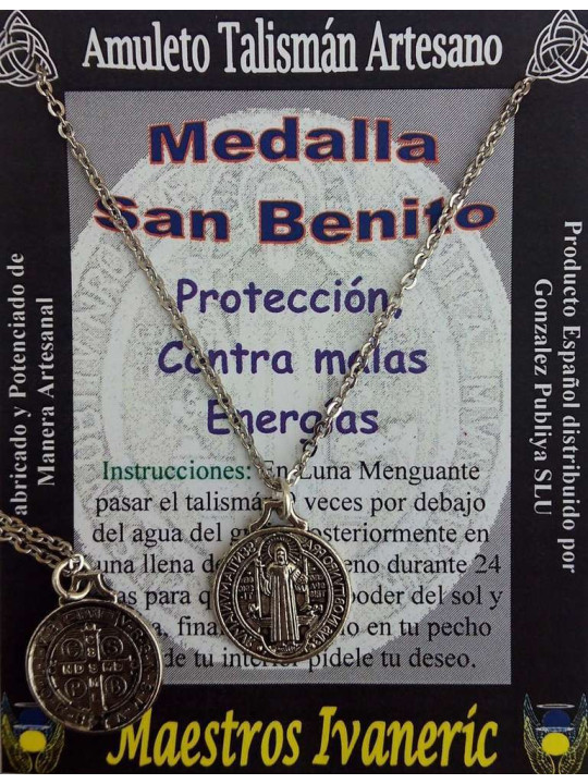 3x2 Talisman Handwerker Medaille des Heiligen Benedikt