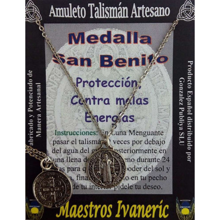 3x2 Talisman Handwerker Medaille des Heiligen Benedikt