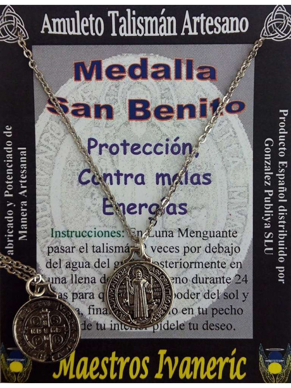 3x2 Talisman Handwerker Medaille des Heiligen Benedikt