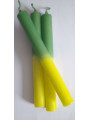 ¡¡¡¡Förderung!!!! Esoterische grün-gelbe Kerze 20cm.