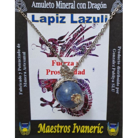 Drachen-Anhänger mit Lapizlazuli. Stärke und Wohlstand