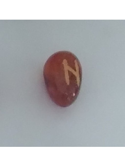 Amulett der Runen Carneola Hagalaz. Ave.