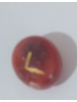 Amulett der Runen Carneola Kaunaz. Art.