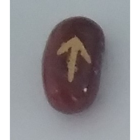 Amulett der Runen Carneola Teiwaz. Gerechtigkeit.
