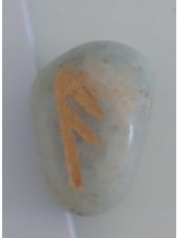 Amulett der Fehu Aventurin-Runen. Vieh.