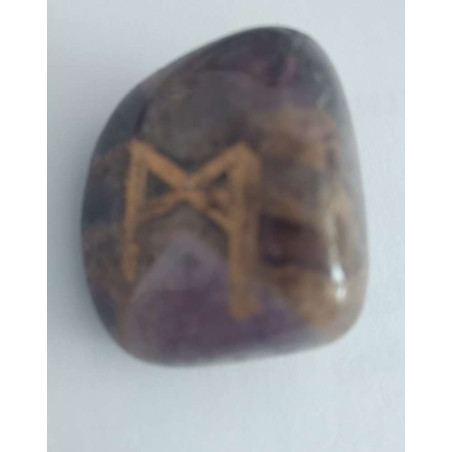 Amulett der Amethyst-Runen Mannaz. Die Menschheit.