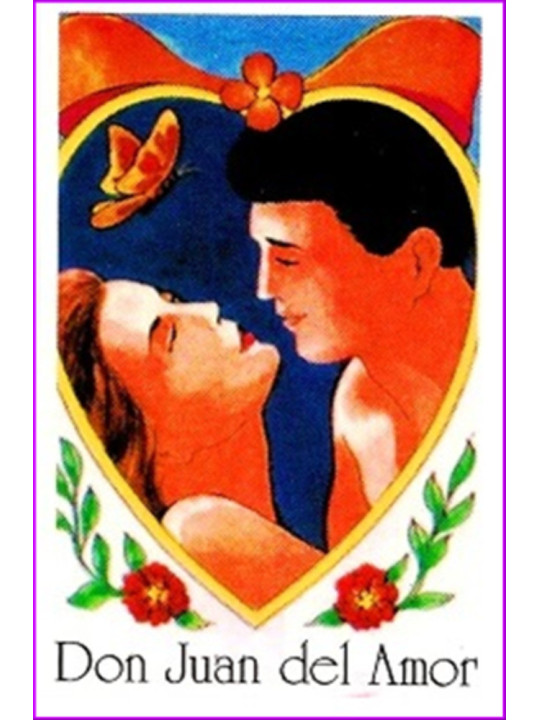 Plastifizierter Abdruck von Don Johannes des Liebes, 5x7,5cm.