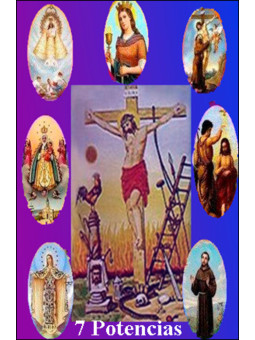 Plastifizierter 7 Powers Abdruck, 5x7,5cm.