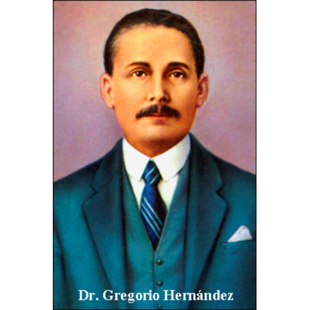 Gregorio Hernandez Plastifizierter Abdruck, 5x7,5cm.