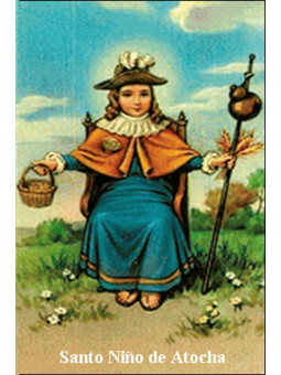 Plastifizierter Abdruck Niño de Atocha 5x7,5cm.