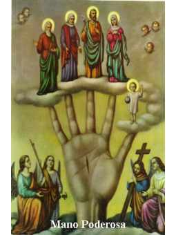 5x7,5cm. plastifizierter Abdruck Mächtiges Hand