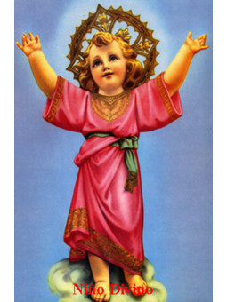 5x7,5cm, plastifizierter Abdruck des göttlichen Kindes.