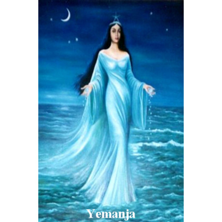 Yemanja Plastifizierter Abdruck 5x7,5cm.