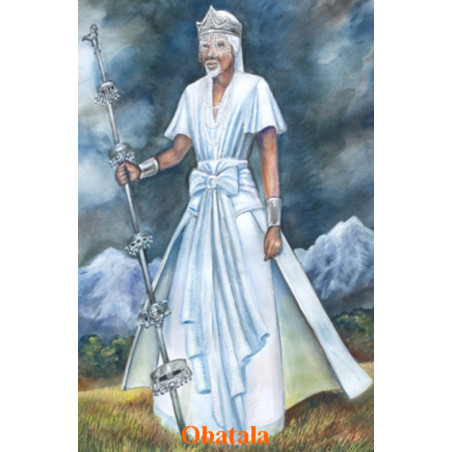 Obatala Plastifizierter Abdruck 5x7,5cm.